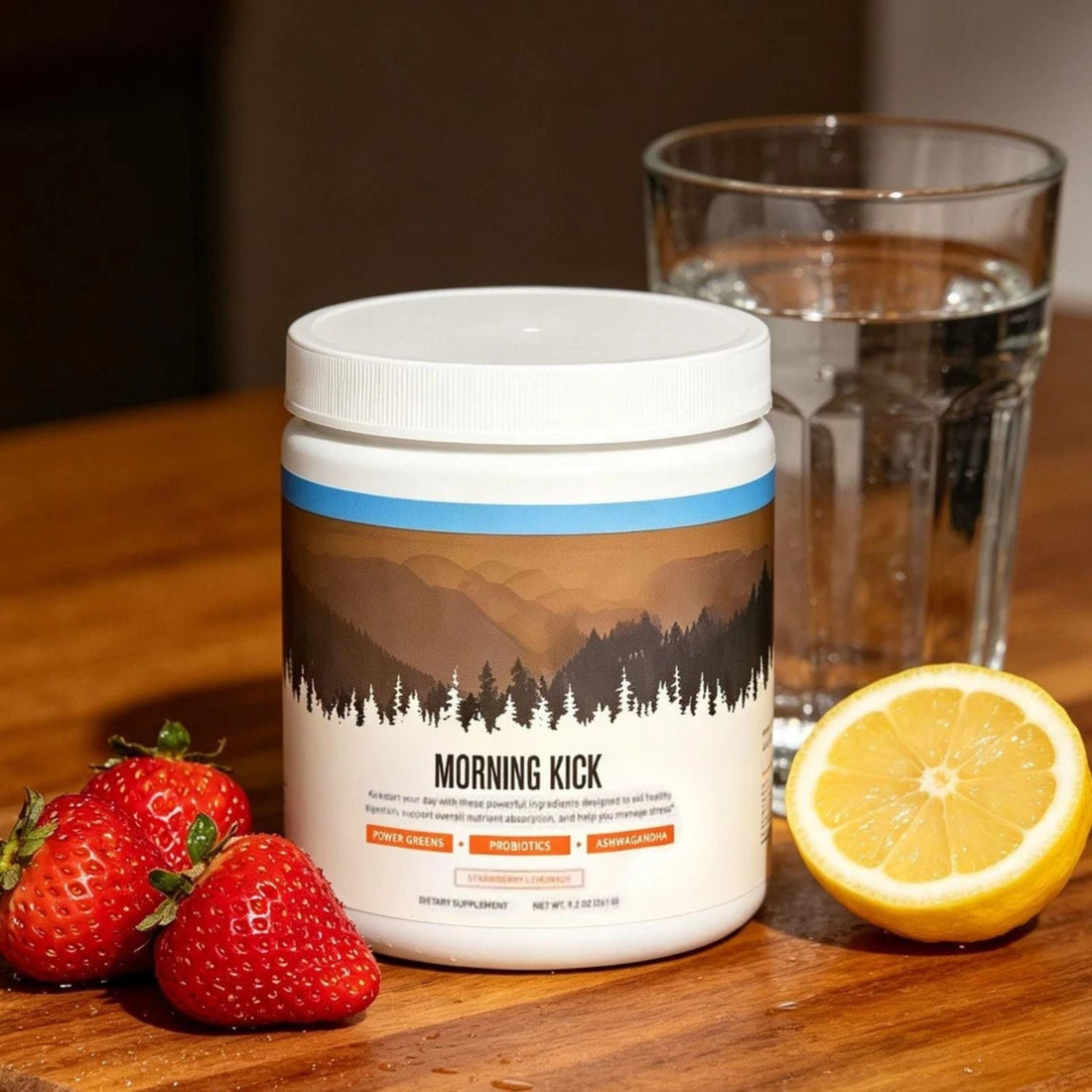 Roundhouse Provisions Morning Kick Wellness Powder | Daily Greens & Probiotics