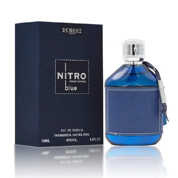 Dumont Nitro Blue Eau de Parfum EDP 3.4 oz / 100ml for Men Luxury Perfume